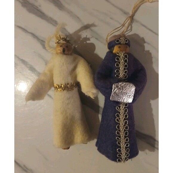 Vintage Christmas Ornaments Lot Of 14 Holiday Handmade Cottage - Picture 9 of 10